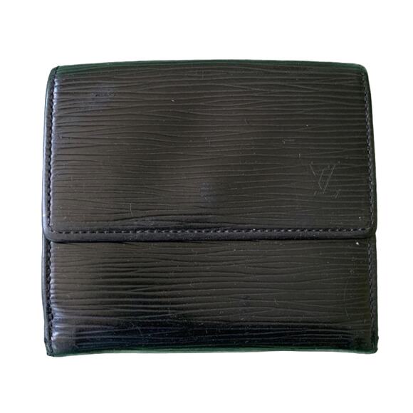 Louis Vuitton Vintage Black Epi Bi Folding Wallet - Picture 1 of 8